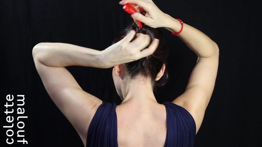Colette Malouf M Pin How-To: Long Hair French Twist - image 7 from the video