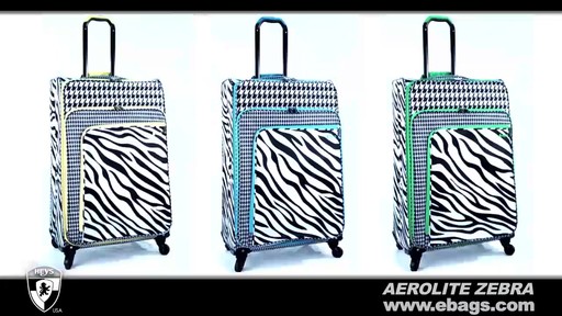 Heys USA Aerolite Zebra 3 Piece Spinner Set  - image 7 from the video