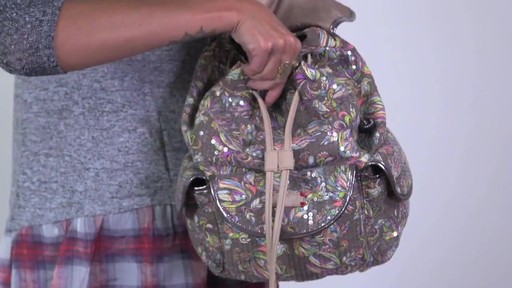 Sakroots Artist Circle Flap Backpack - image 3 from the video