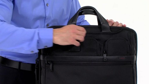 Tumi Alpha 2 Compact Large Screen Laptop Brief - eBags.com - image 6 from the video