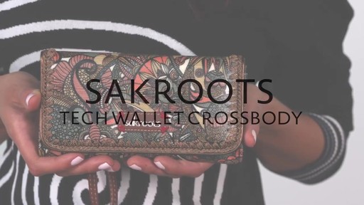 Sakroots Artist Circle Tech Wallet Crossbody - image 1 from the video