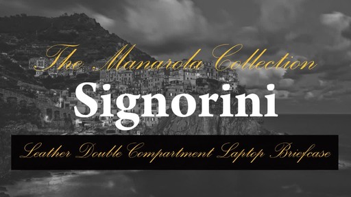 Siamod Manarola Collection Signorini Double Compartment Laptop Briefcase - image 2 from the video