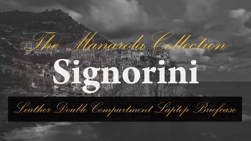 Siamod Manarola Collection Signorini Double Compartment Laptop Briefcase - image 3 from the video
