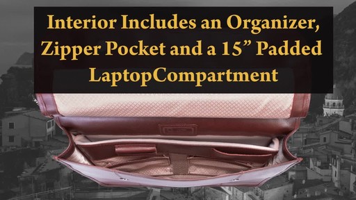 Siamod Manarola Collection Signorini Double Compartment Laptop Briefcase - image 5 from the video