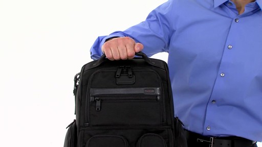 Tumi Alpha 2 Compact Laptop Brief Pack & Reg. - eBags.com - image 3 from the video