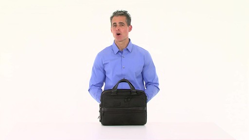 Tumi Alpha 2 Small Screen Expandable Laptop Brief - image 1 from the video