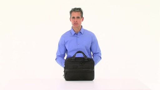 Tumi Alpha 2 Small Screen Expandable Laptop Brief - image 6 from the video
