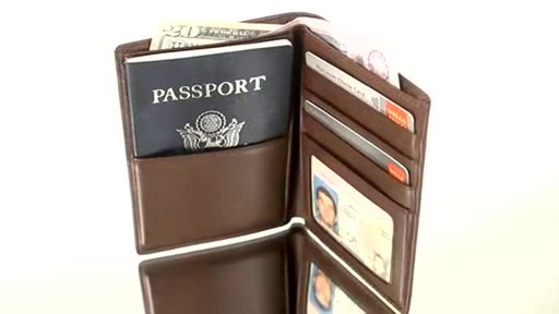 Royce Leather RFID Blocking Passport Currency Wallet  - image 2 from the video