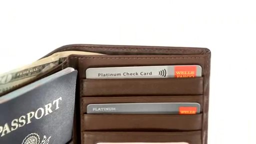 Royce Leather RFID Blocking Passport Currency Wallet  - image 7 from the video