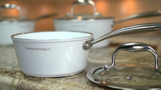 Lagostina Bianco White Ceramic Forged Cookware Set - image 2 from the video
