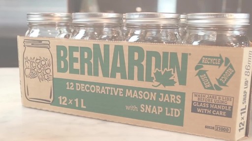 Bernardin Decorative Mason Jar 1 L Wide Mouth - image 1 from the video