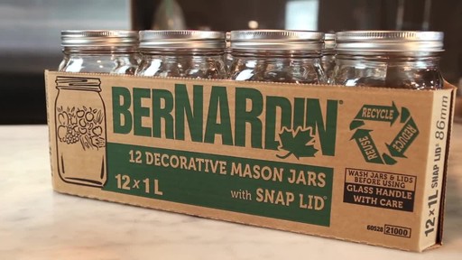 Bernardin Decorative Mason Jar 1 L Wide Mouth - image 2 from the video