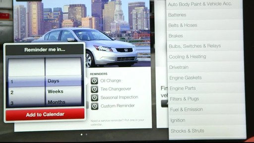 Canadian Tire iPad app: My Garage Feature  - image 7 from the video