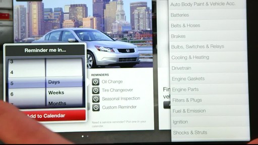 Canadian Tire iPad app: My Garage Feature  - image 8 from the video