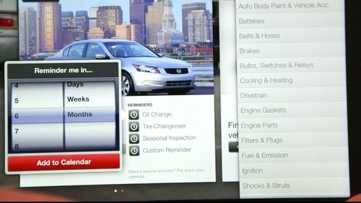 Canadian Tire iPad app: My Garage Feature  - image 9 from the video