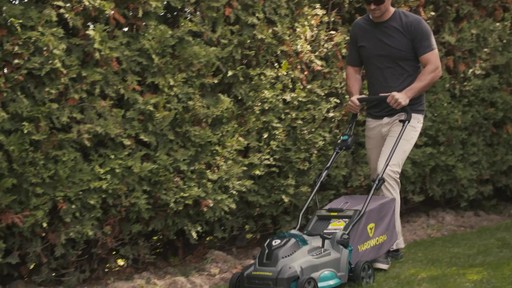 Yardworks 40V Lithium Continuous Runtime Brushless Lawn Mower 17-in - image 6 from the video