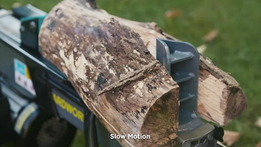 Yardworks 5-Ton Duo Cut Electric Log Splitter with pedal - image 7 from the video