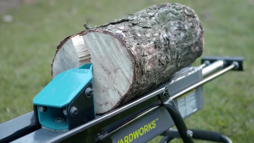 Yardworks 5-Ton Duo Cut Electric Log Splitter with pedal - image 9 from the video