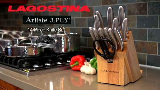  Lagostina Hand Hammered Cutlery Set, 14-pc - image 10 from the video