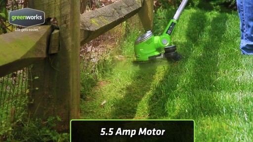 Greenworks 5.5A Electric Grass Trimmer - image 10 from the video