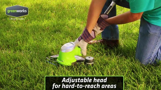Greenworks 5.5A Electric Grass Trimmer - image 7 from the video