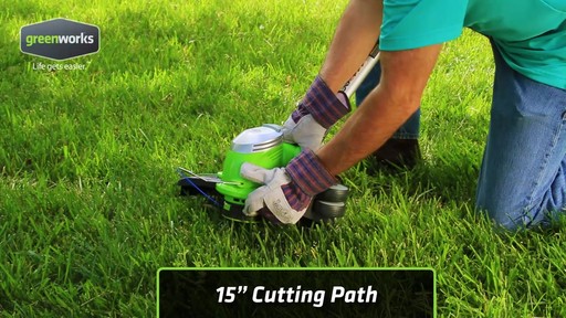 Greenworks 5.5A Electric Grass Trimmer - image 9 from the video