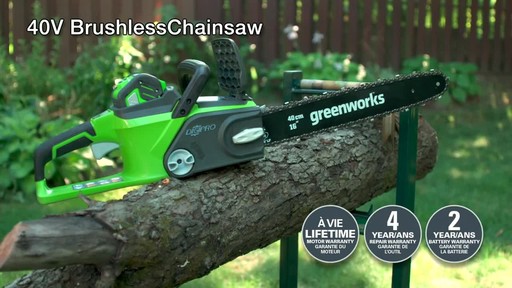 Greenworks 40V Cordless Chainsaw - Testimonial - image 10 from the video