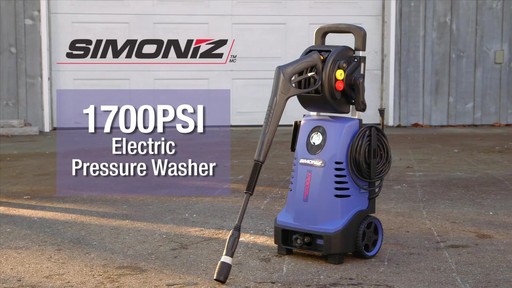 Simoniz 1700 PSI Electric Pressure Washer - image 1 from the video