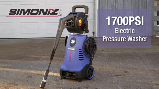 Simoniz 1700 PSI Electric Pressure Washer - image 10 from the video