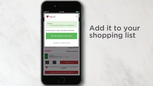 Canadian Tire App - image 2 from the video