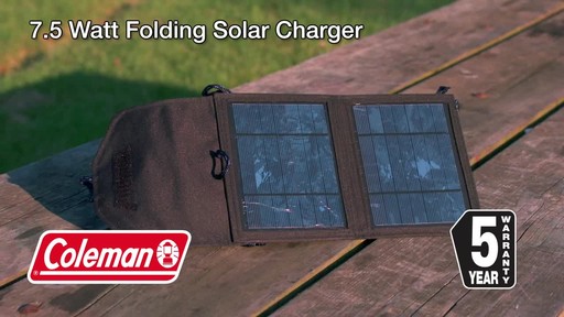  Coleman 7.5 Watt Folding Solar Charger - image 10 from the video