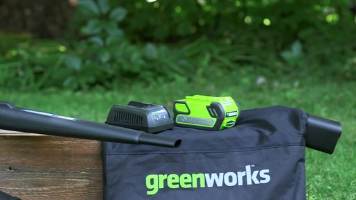 GreenWorks 40V LithiumIon Brushless Cordless Leaf Blower Vac - image 1 from the video