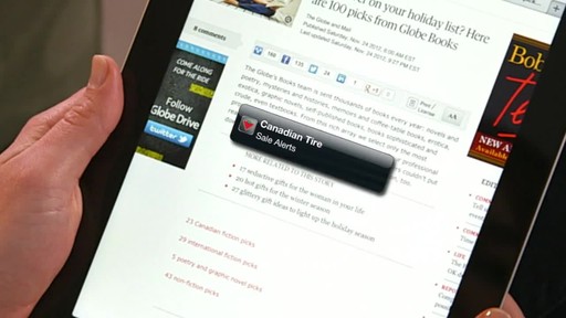 Canadian Tire iPad app: Sales Alert Feature - image 2 from the video