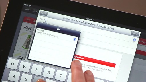 Canadian Tire iPad app: Sales Alert Feature - image 8 from the video