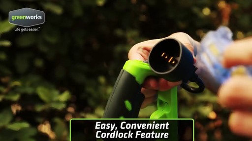 Greenworks 4A Electric Hedge Trimmer - image 1 from the video