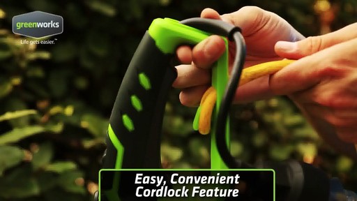 Greenworks 4A Electric Hedge Trimmer - image 2 from the video