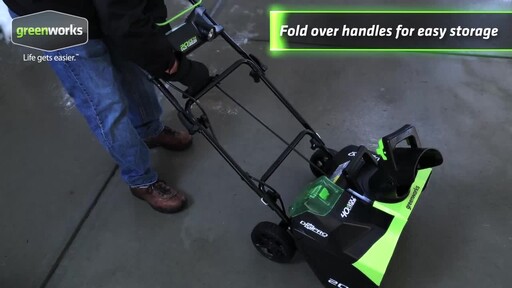 Greenworks 40V Brushless Snowthrower - image 7 from the video