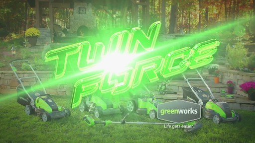 GreenWorks TwinForce 40V 20-in Lithium Cordless Mower - image 8 from the video
