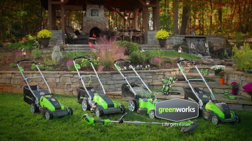 GreenWorks TwinForce 40V 20-in Lithium Cordless Mower - image 9 from the video