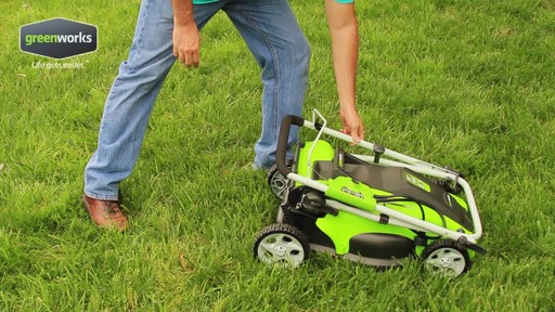 Greenworks 10 A 16-in Electric Lawn Mower - image 10 from the video