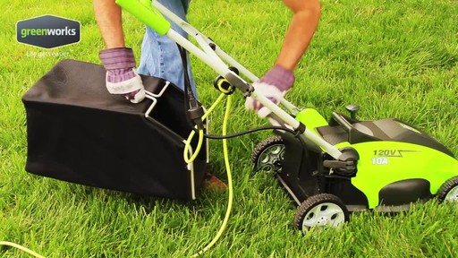 Greenworks 10 A 16-in Electric Lawn Mower - image 2 from the video