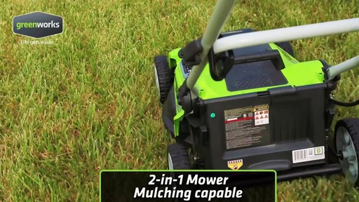 Greenworks 10 A 16-in Electric Lawn Mower - image 6 from the video