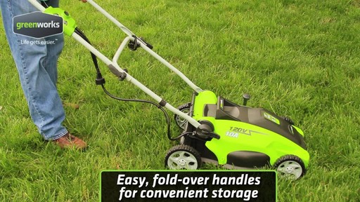Greenworks 10 A 16-in Electric Lawn Mower - image 9 from the video