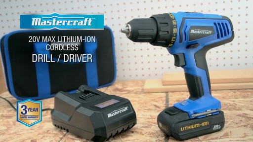 Mastercraft 20v Max Lithium-Ion Cordless Drill and Driver - image 10 from the video