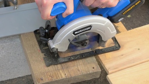 The Mastercraft 20-volt Lithium-Ion Cordless Circular Saw - image 2 from the video