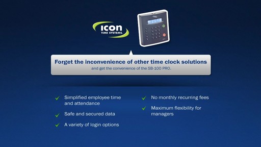 Icon Time Systems SB-100 PRO Employee Time Clock - image 10 from the video