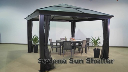 Sedona Hard-Top Sun Shelters with Mosquito Netting Option - image 10 from the video