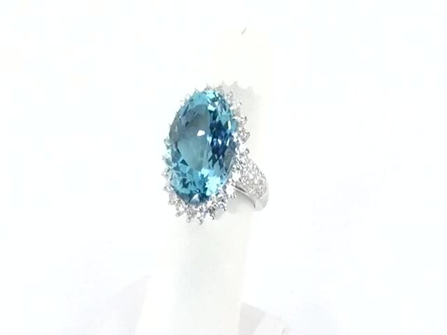 Aquamarine Diamond Ring - image 1 from the video