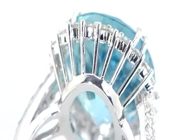 Aquamarine Diamond Ring - image 7 from the video