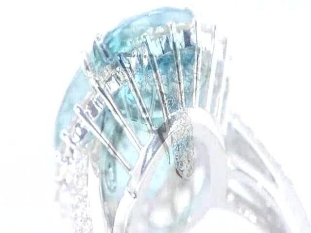 Aquamarine Diamond Ring - image 8 from the video